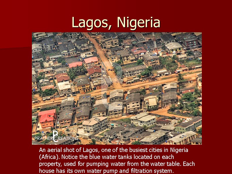 Lagos, Nigeria  An aerial shot of Lagos, one of the busiest cities in